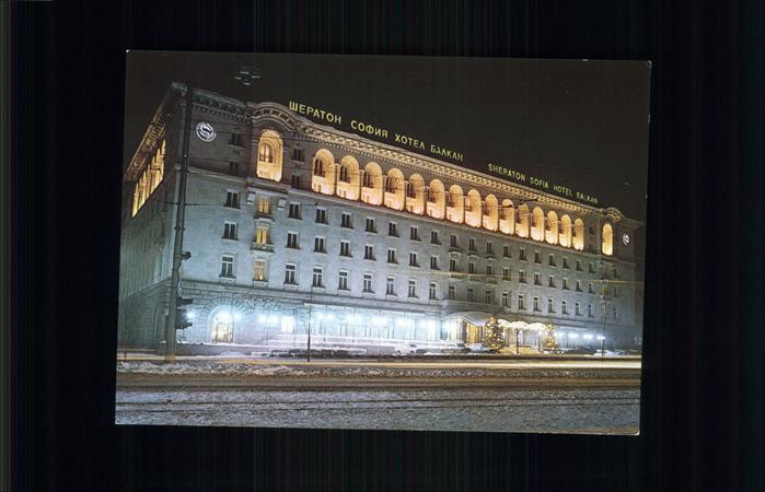 Sofia Sophia Sheraton Hotel Balkan bei Nacht