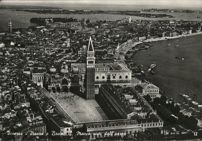Venezia Venedig Piazza e Bacino San Marco vista aerea St. Markus Platz