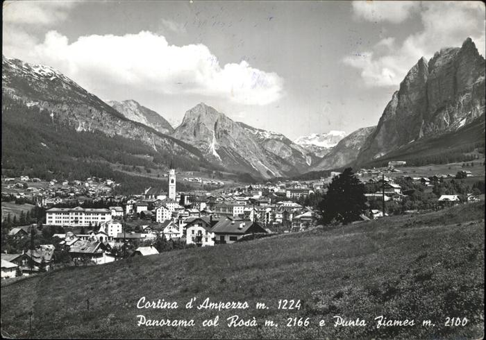 Cortina d Ampezzo Panorama col Rosa e Punta Fiames