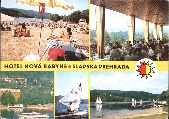 Nova Rabyne Hotel Nova Terrasse Slapska Prehrada Talsperrre Badestrand Segelboot