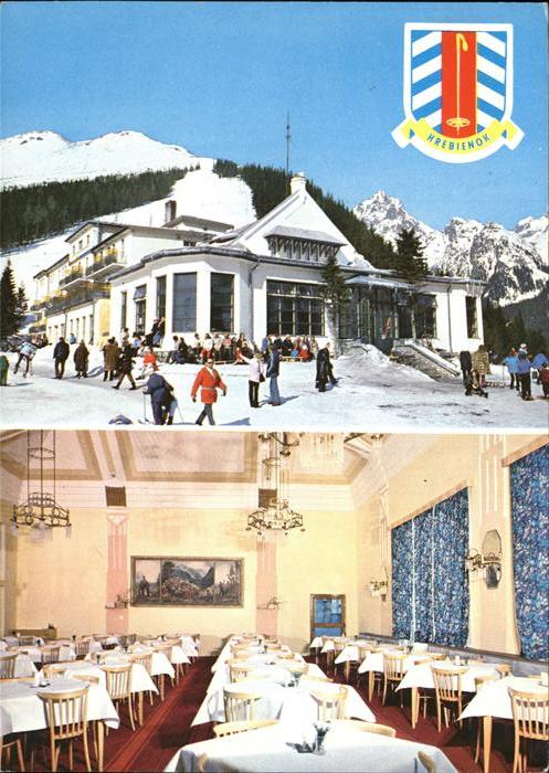 Vysoke Tatry Zotavovna ROH Hrebienok Bergstation Restaurant Wintersportplatz Hoh