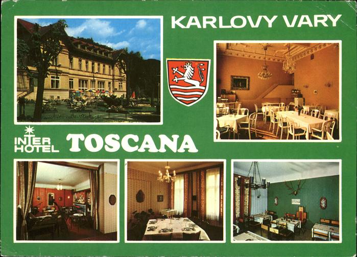 Karlovy Vary Interhotel Toscana Garten Restaurant Wappen