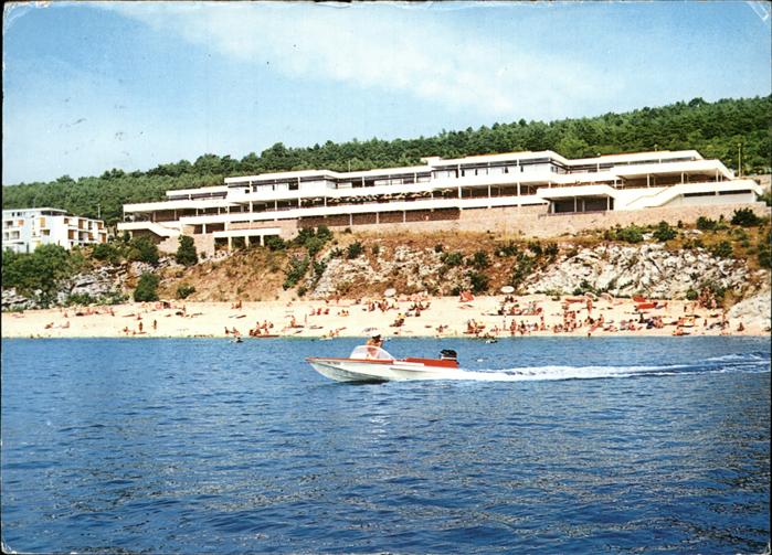 Rabac Kroatien Hotel Girandella Strand Motorboot
