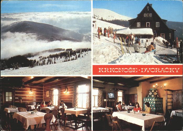 Rokytnice nad Jizerou Chata Dvoracka Krkonose Berggasthaus Wintersportplatz Ries
