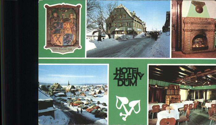 Gottesgab Bozi Dar Hotel Zeleny Dum Restaurant Kaminzimmer Krusne Hory Erzgebirg
