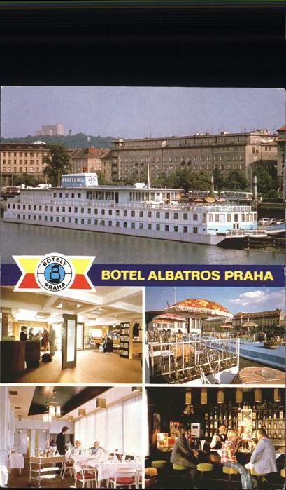 Praha Prahy Prague Botel Albatros Schiffshotel Restaurant Moldau