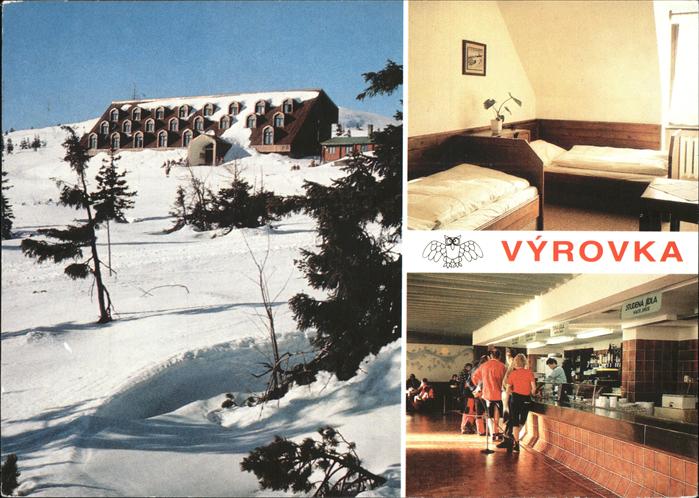 Pec pod Snezkou Chata Vyrovka Krkonose Berghuette Gasthaus Wintersportplatz Ries