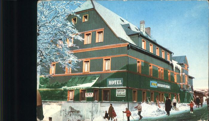 Gottesgab Bozi Dar Hotel Zeleny dum Krusne Hory Erzgebirge Wintersportplatz