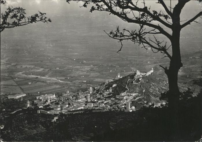 Assisi Umbria Blick vom Berg Subasio