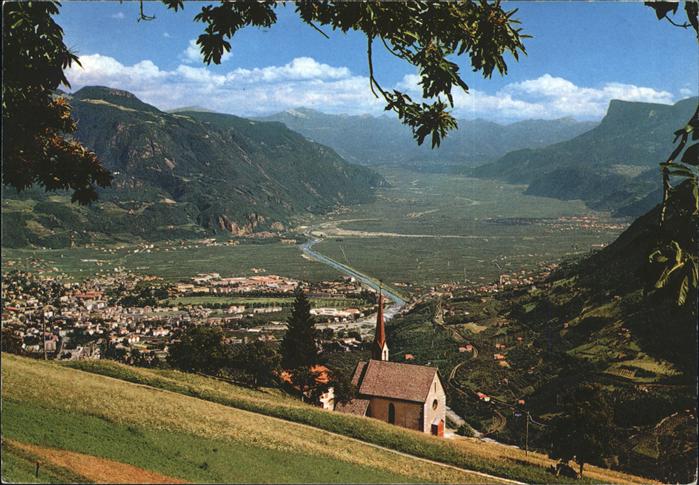 Meran Merano Blick vom Vellau ins Etschtal