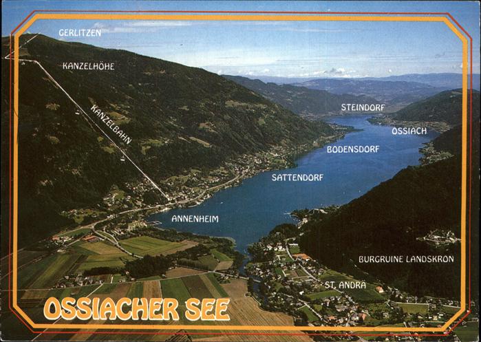 Ossiachersee und Umgebung Fliegeraufnahme
