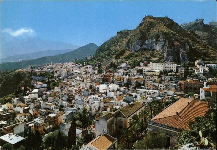 Taormina Sizilien Panorama Fliegeraufnahme