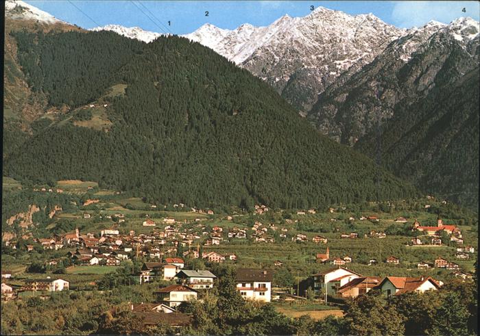 Dorf Tirol mit Mutkopf Spitzhorn Hochwart Hahnenkamm