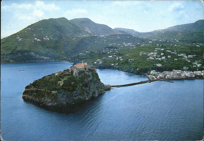 Ischia Castello e colline di Campagnano dall aereo