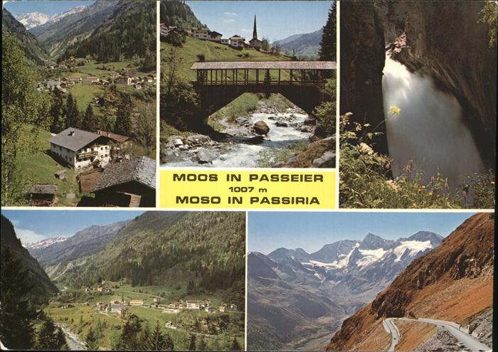 Moso Passiria Panorama Bruecke Wasserfall