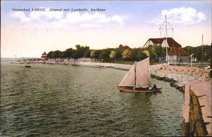 Laboe Strand mit Lesehalle Kurhaus