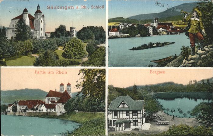 Saeckingen Rhein Schloss Bergsee Trompeter