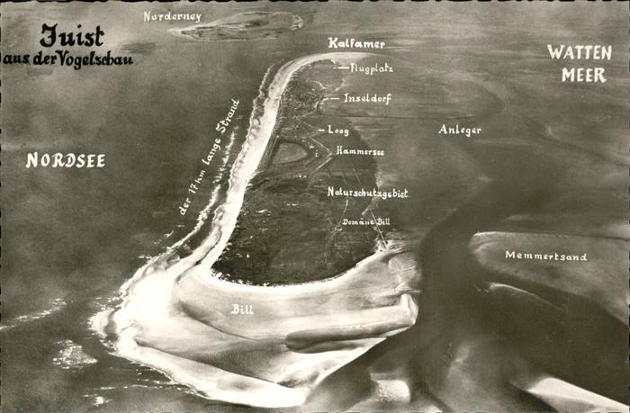 Insel Juist Nordseebad Fliegeraufnahme