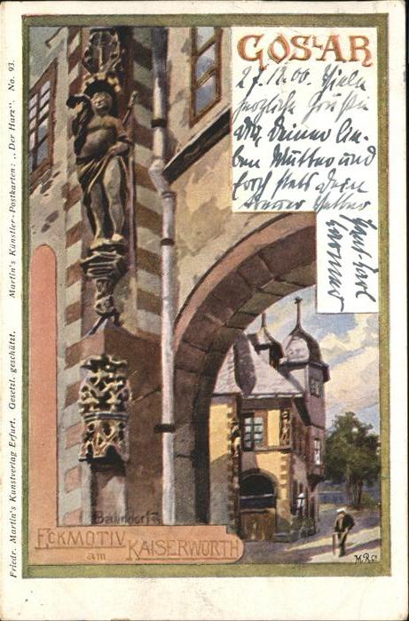 GOSLAR Harz Niedersachsen Eckmotiv am Kaiserworth