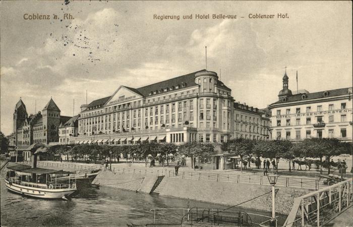 Koblenz Rhein Regierung und Hotel Bellevue Koblenzer Hof