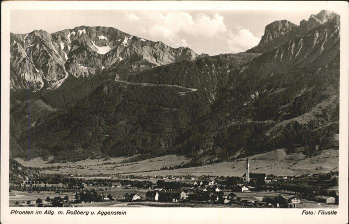 Pfronten Ostallgaeu Bayern mit Rossberg und Aggenstein
