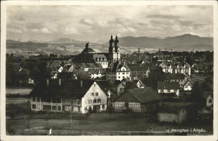 Kempten Allgaeu Ortsansicht mit Kirche