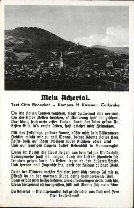 Achern Baden Panorama Gedicht