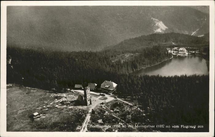 Mummelsee mit Hornisgrinde Fliegeraufnahme