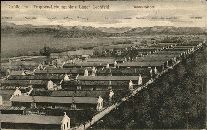 Lager Lechfeld Truppen uebungsplatz Barackenlager