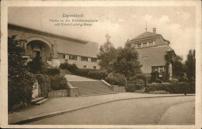 Darmstadt Kuenstlerkolonie mit Ernst Ludwig Haus Feldpost