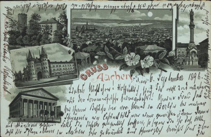 Aachen Panorama Frankenburg Mariensaeule Theater Kaserne