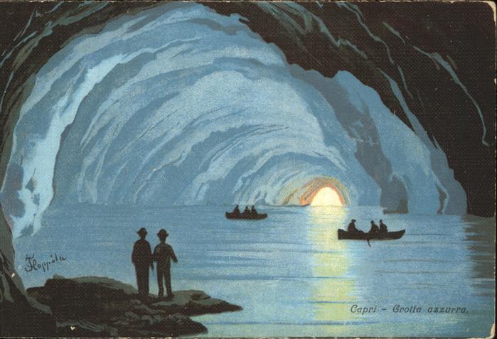 Hoehlen Caves Grottes Capri Grotta Azzurra