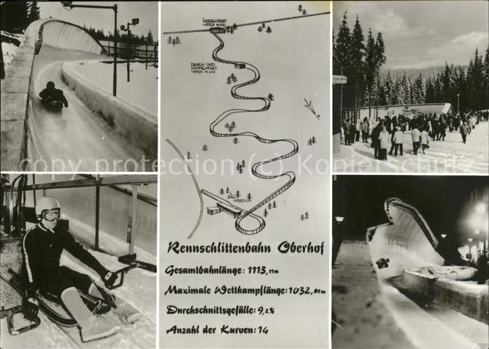 Schlitten Schnee Rennschlittenbahn Oberhof