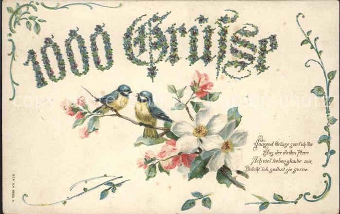 Blumengruesse Vögel