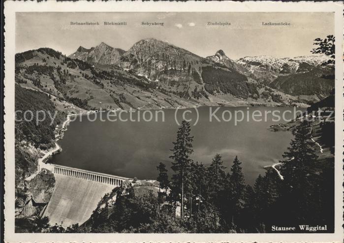 Staudamm Pumpspeicherkraftwerk Stausee Wäggital