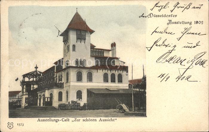 Ausstellung Industrie Gewerbe Kunst Duesseldorf 1902  Cafe Zur schoenen Aussicht