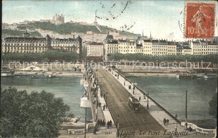 Lyon France Pont Lafayette Strassenbahn Brücke