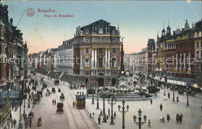 Bruxelles Bruessel Place de Brockere Strassenbahn