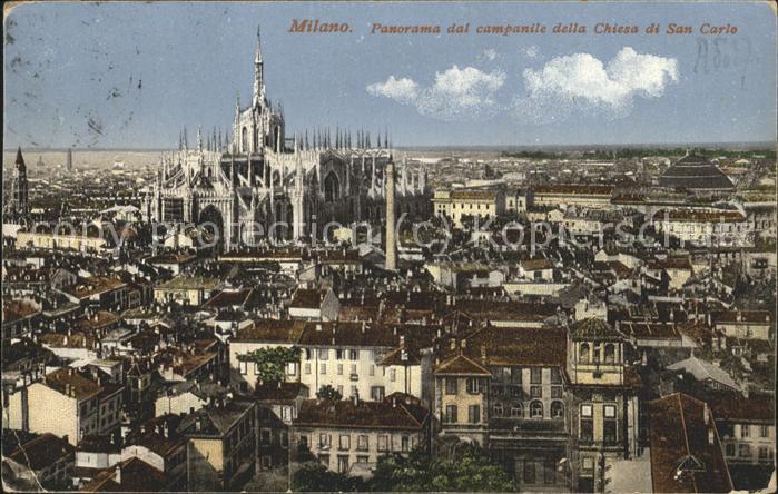 Milano Panorama del companile della Chiesa di San Carlo