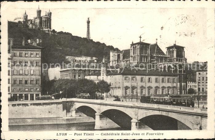 Lyon France Pont Tilsitt Cathedrale Saint-Jean Stra