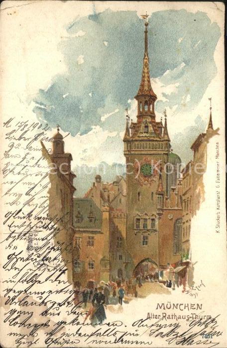 Muenchen Bayern Alter Rathaus-Turm