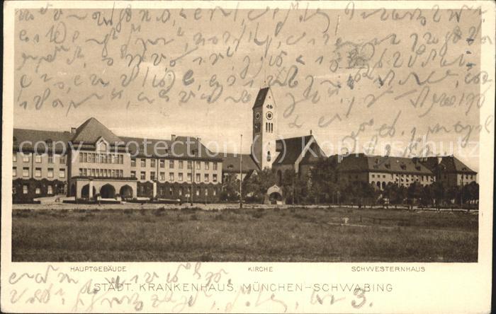Muenchen Bayern Schwabing Schwesternhaus Staedt. Krankenhaus Kirche