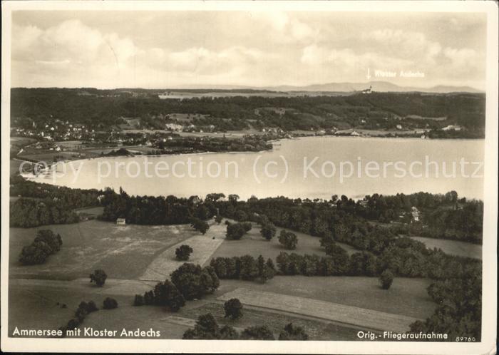 Ammersee Kloster Andecks Fliegeraufnahme