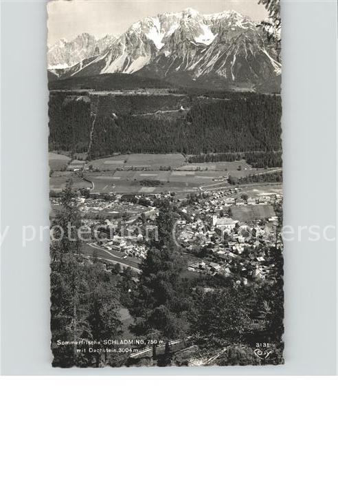 Schladming Obersteiermark Gesamtansicht mit Dachstein Sommerfrisc