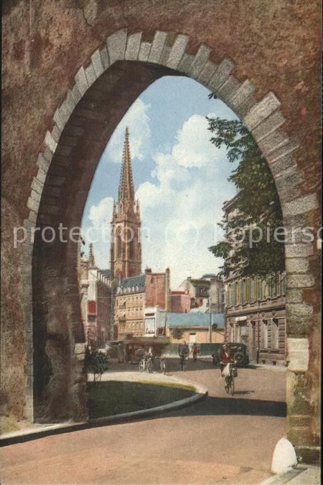 Mulhouse Muehlhausen Vue prise du Bollwerk Eglise St. Etienn