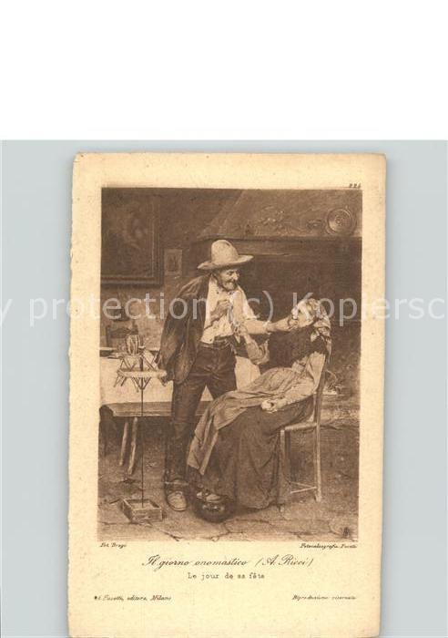 Milano Il giorno onomastico A. Ricci Le jour de sa fete