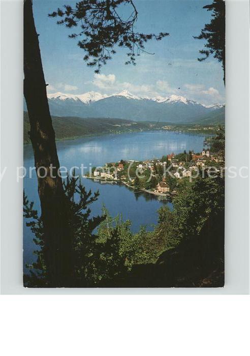 Millstatt Millstaettersee Panorama mit Alpenblick