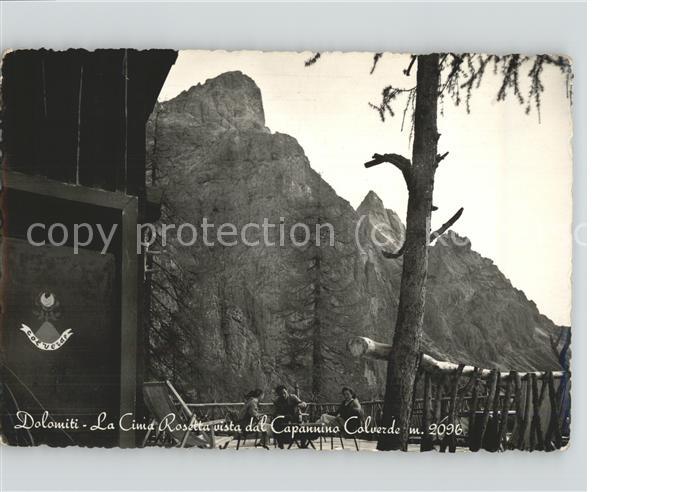 Dolomiten La Cima Rosetta vista dal Capannino Colverde