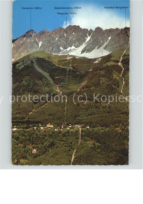 Innsbruck Blick auf Hungerburg Seegrube und Hafelekar Karwendelgebirge