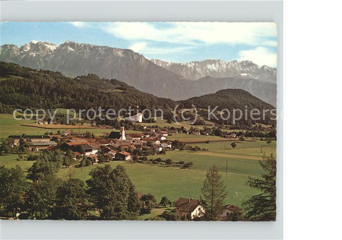 Erl Tirol Passionsspielort Panorama gegen Zahmen und Wilden Kaiser Unterinntal